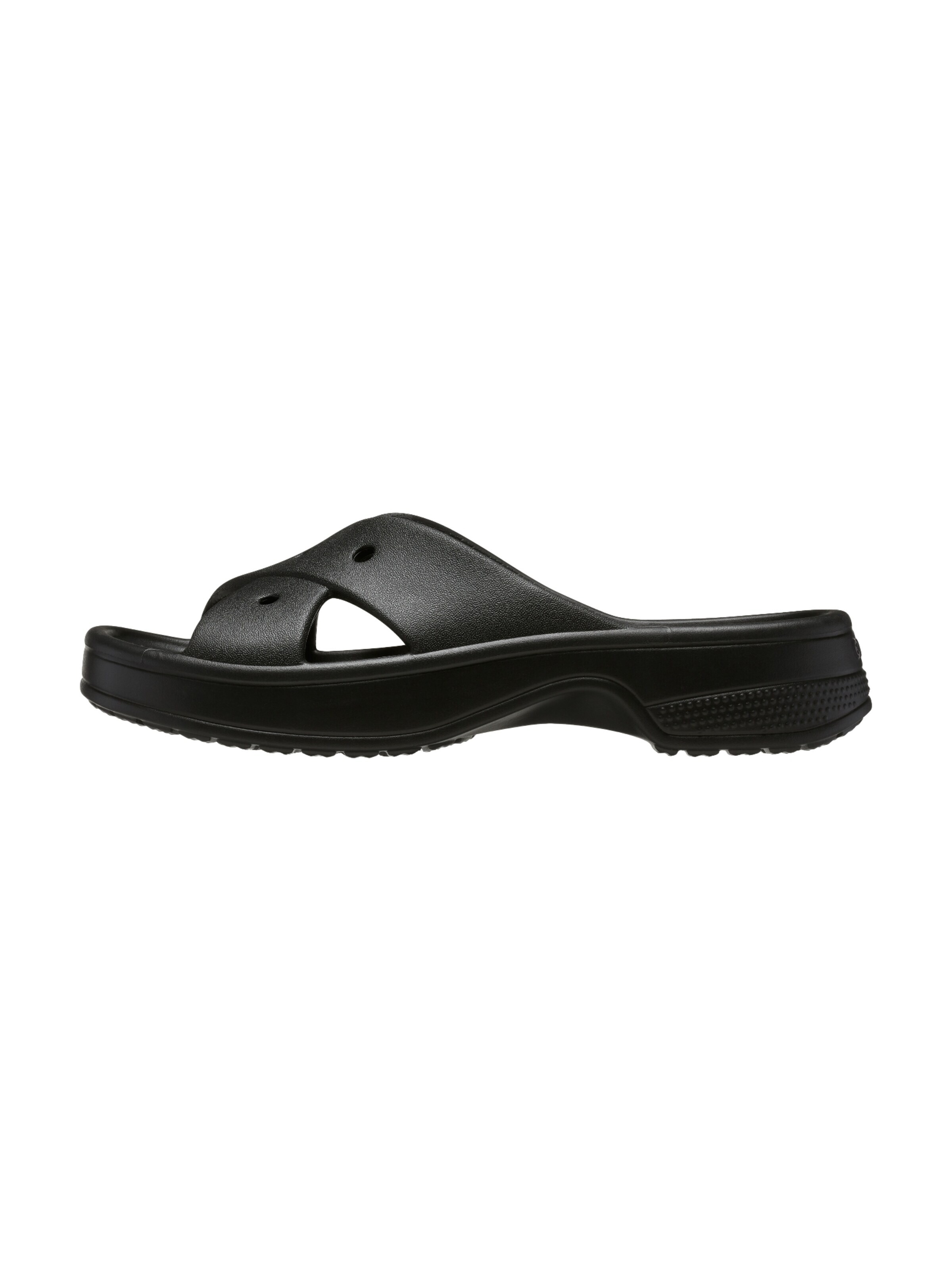 Crocs - Sandalias 'Cross-Strap-Sandalen zum Hineinschlüpfen' en negro: frente