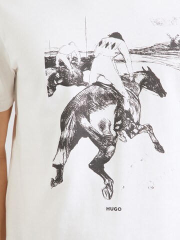 T-Shirt 'Duhorse' HUGO en blanc