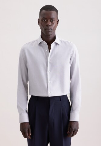 Coupe slim Chemise business 'Schwarze Rose' SEIDENSTICKER en blanc : devant