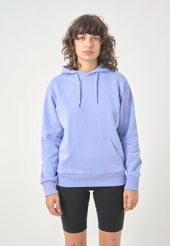 Cleptomanicx Kapuzensweatshirt 'Hooded Ligull' in Blau: Vorderseite