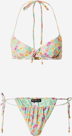 Nasty Gal Bikini in de kleur Geel / Mintgroen / Pink / Oudroze, Productweergave