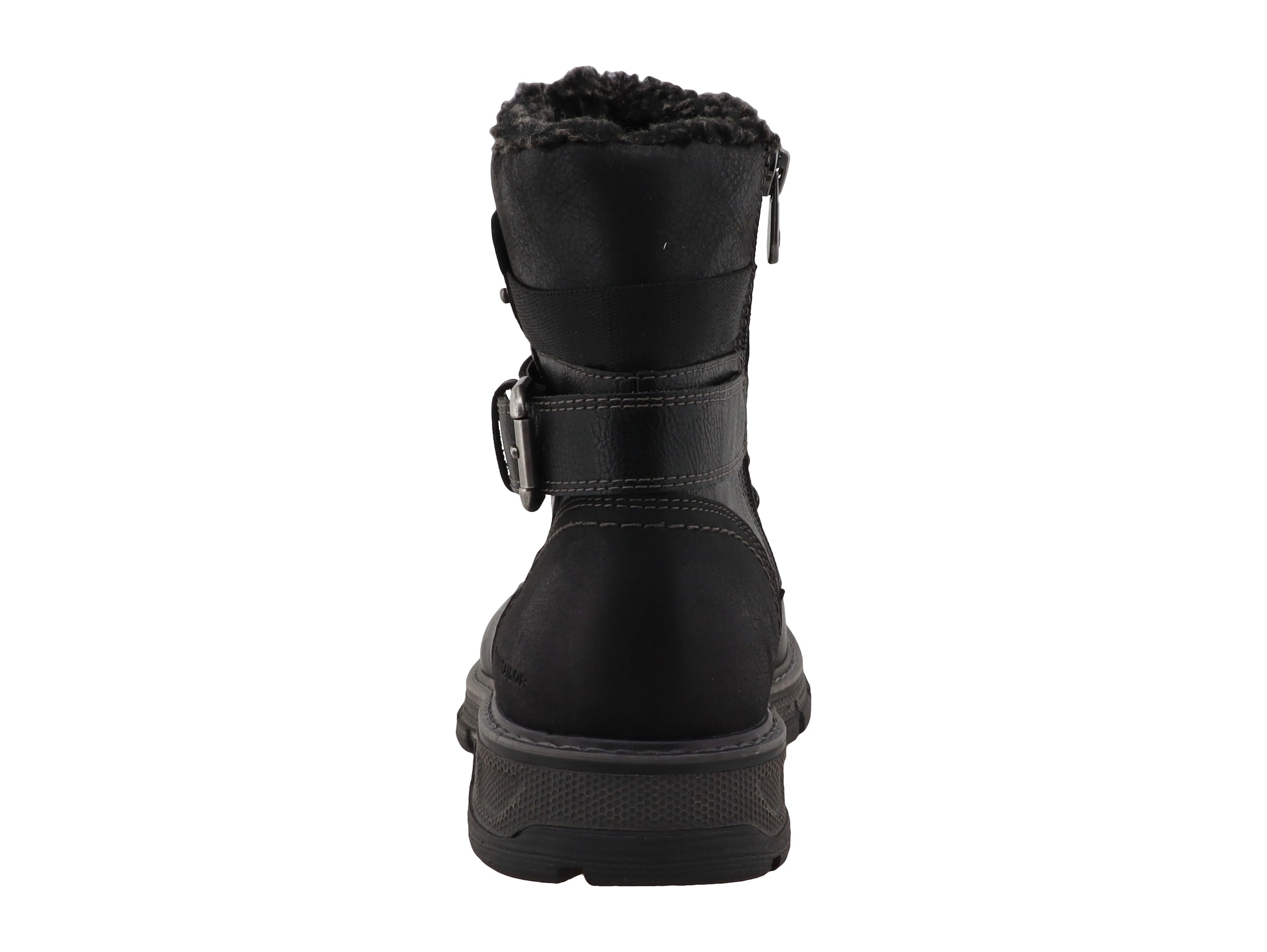 TOM TAILOR - Botas con cordones en negro