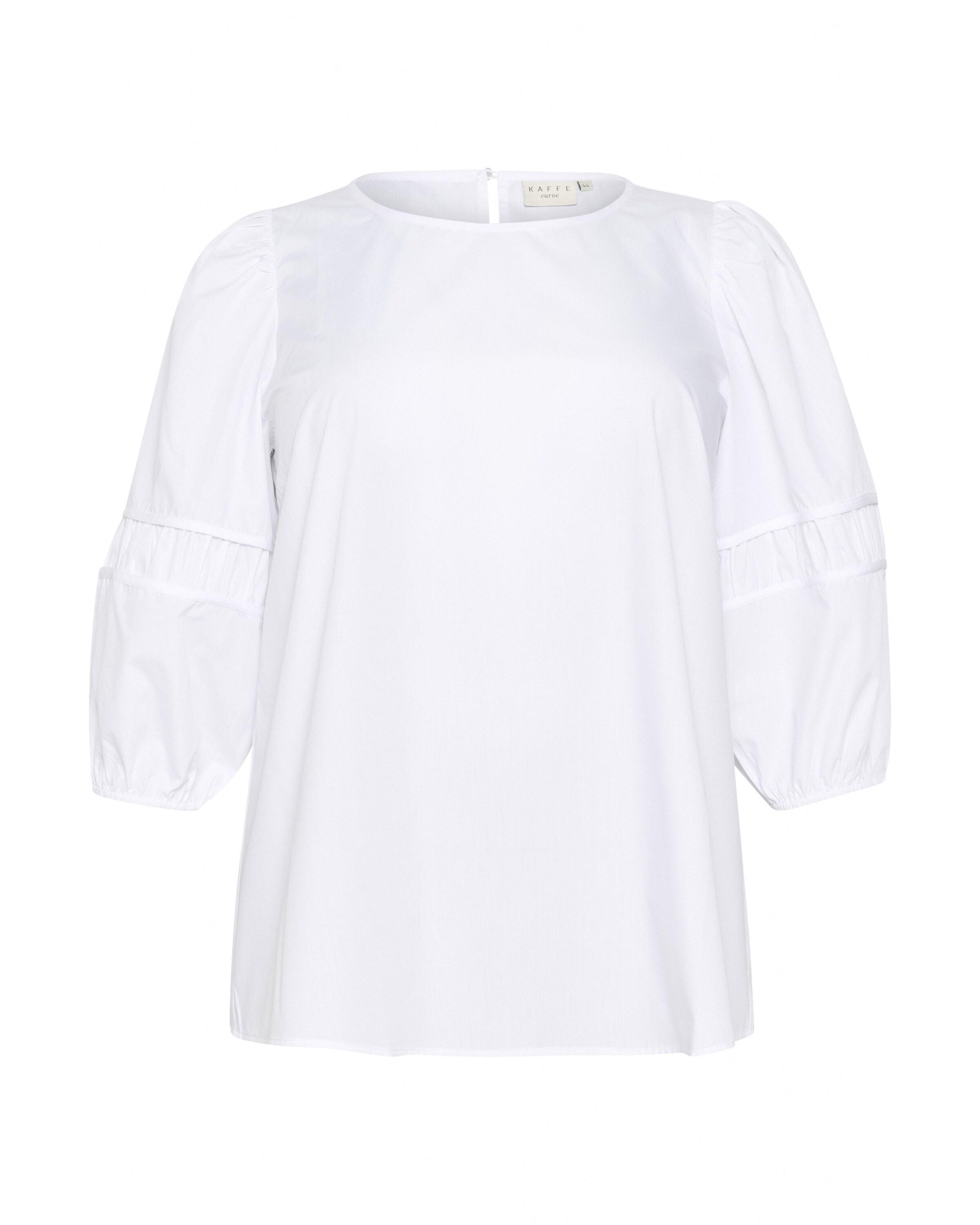 KAFFE CURVE Blouse in Wit: voorkant