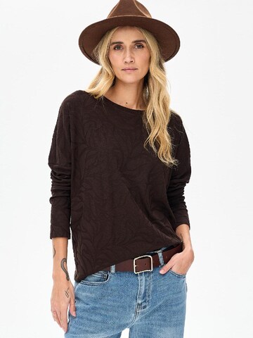 Blue Shadow Bluse 'Dazi'‌‌‌‌‌ in Braun: Vorderseite