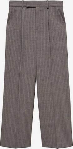 MANGO Wide leg Pantalon 'aros' in Grijs: voorkant