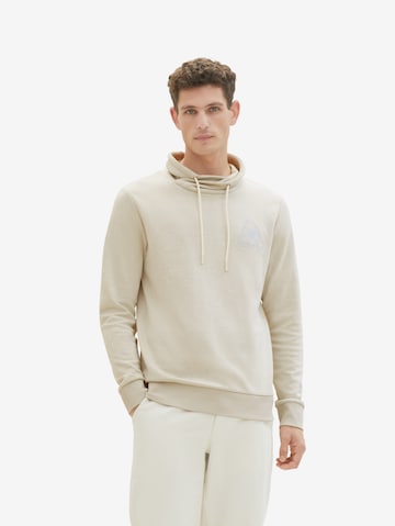 TOM TAILOR Sweatshirt in Beige