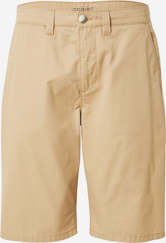 Pantalon chino ESPRIT en beige : devant