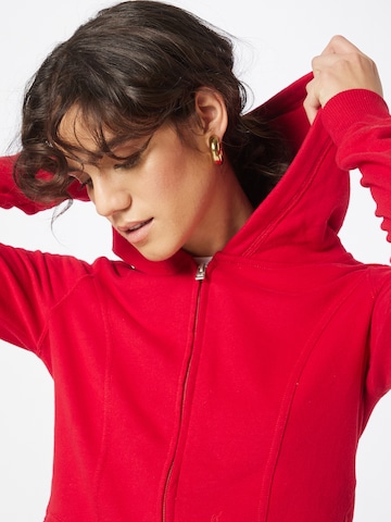 HOLLISTER Sweat jacket in Red