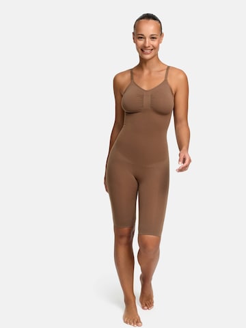 cfab - Body moldeador 'Bodysuit Sculpting Shapewear mit Shorts' en marrón: frente