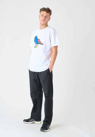 Cleptomanicx Shirt 'Smile Gull' in White: front