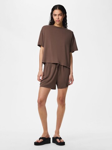 PIECES Shirt in Braun