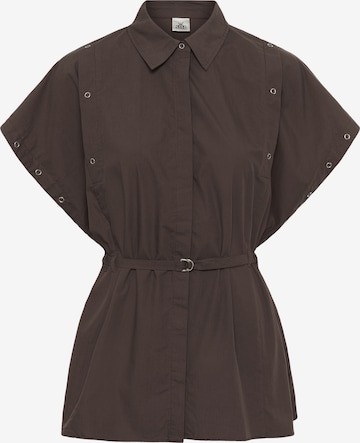 KAREN BY SIMONSEN Bluse 'KBVicky' in Braun: Vorderseite