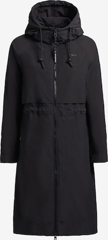 khujo Between-Seasons Coat 'Ruda' in Black: front