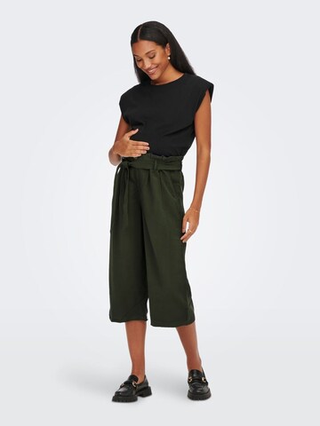 Only Maternity Regular Pleat-Front Pants 'Mama' in Green