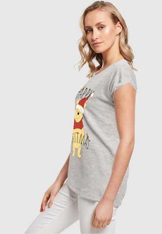 T-shirt 'Winnie The Pooh - Happy Christmas Holly' ABSOLUTE CULT en gris