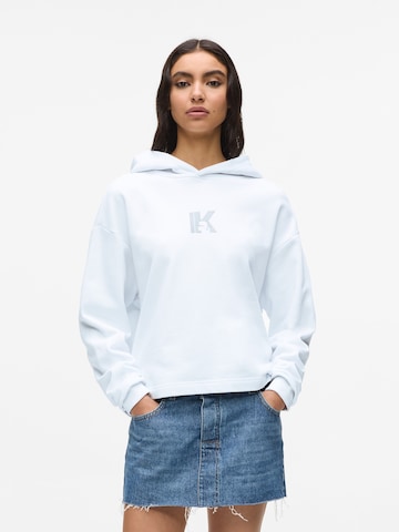 Sweat-shirt KARL LAGERFELD JEANS en blanc : devant