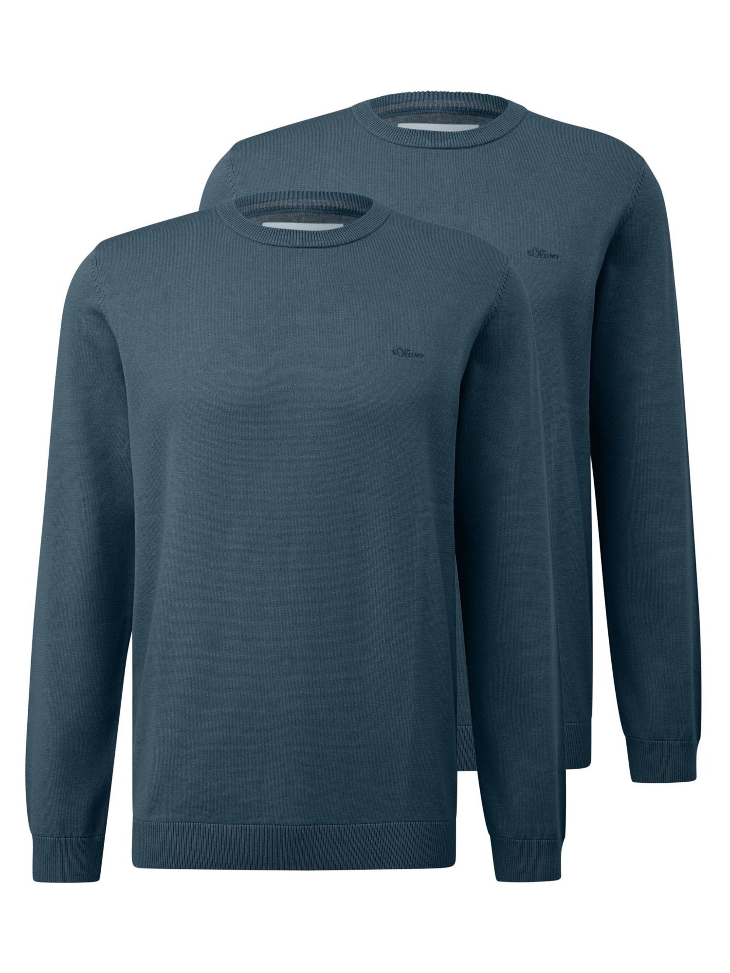 s.Oliver Pullover 'Basic'‌‌ in Grün: Vorderseite