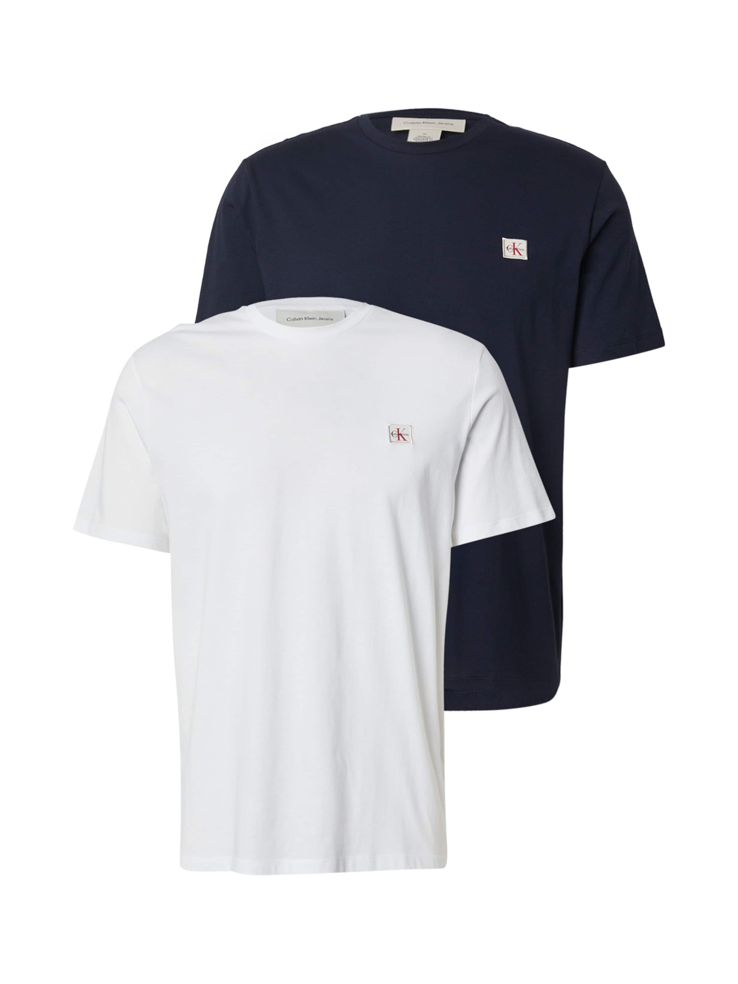 Tricou de la Calvin Klein Jeans pe albastru: față