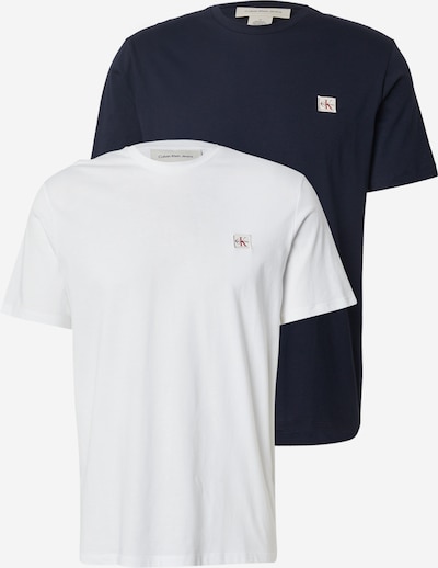 Marškinėliai iš Calvin Klein Jeans, spalva – tamsiai mėlyna / balta, Prekių apžvalga