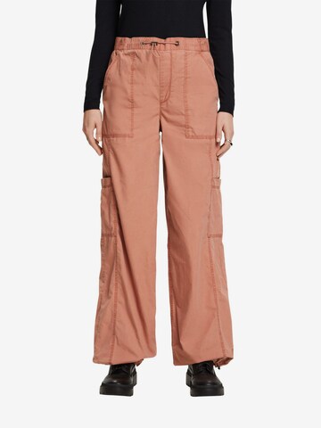 ESPRIT Loosefit Cargobroek in Oranje: voorkant