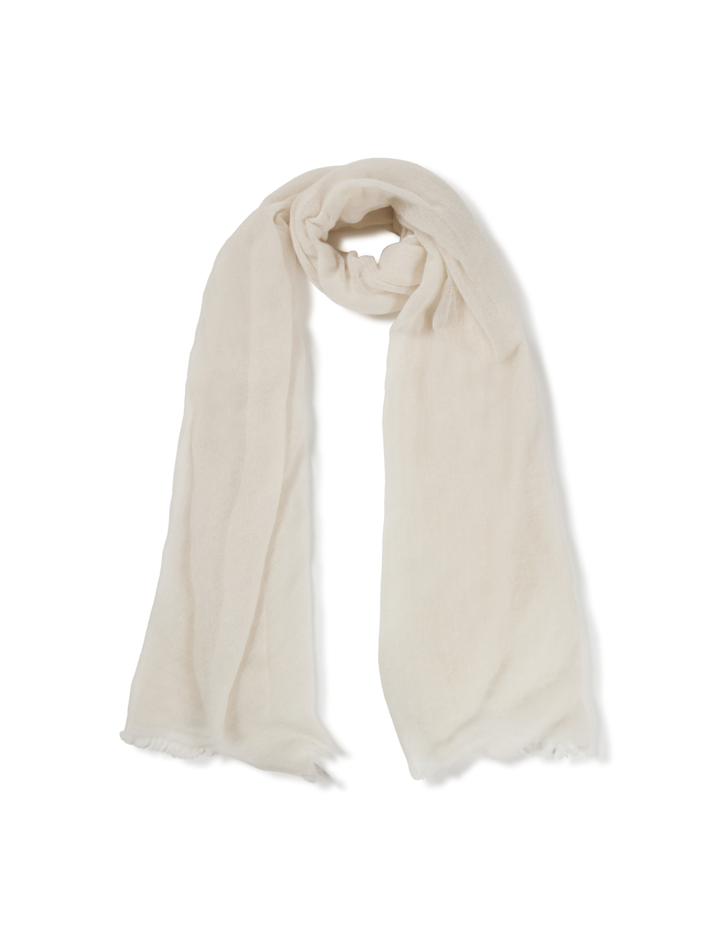 CASH-MERE.CH Scarf in White: front