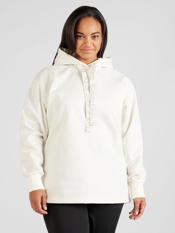 Calvin Klein Jeans Curve - Sudadera en beige: frente