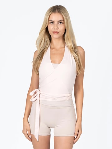 dayr Top 'Halter Wrap Top' in Pink: front