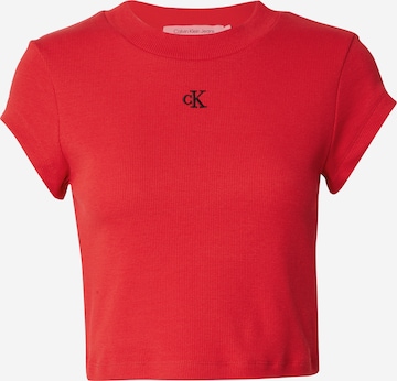 sarkans Calvin Klein Jeans T-Krekls: no priekšpuses