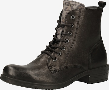 IGI&CO Lace-Up Ankle Boots in Black: front