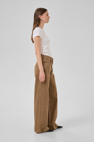 My Essential Wardrobe Wide Leg Jeans 'Karo' i brun