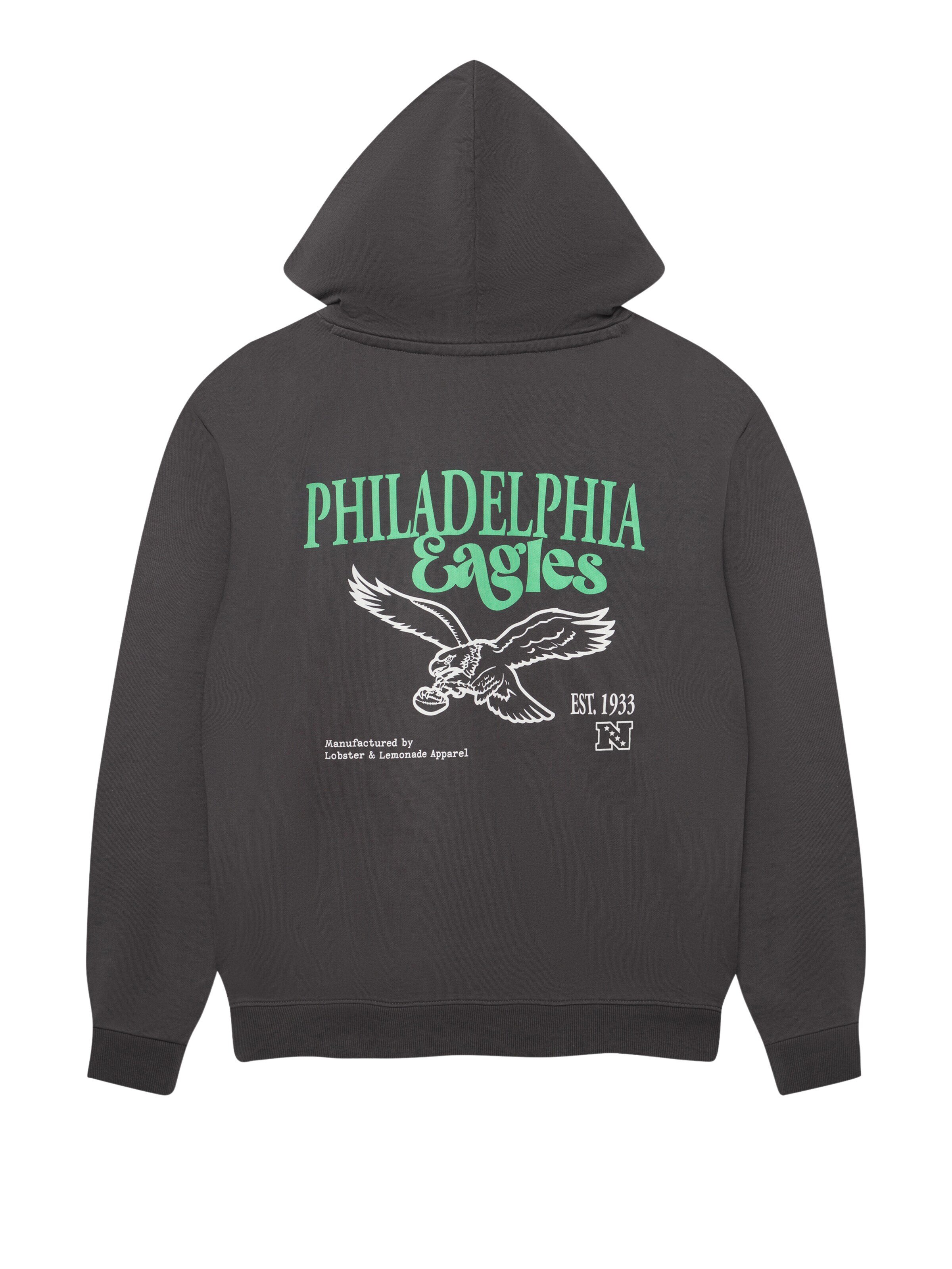 Lobster & Lemonade Sweatshirt 'L&L – NFL Classics Eagles – '76 Boxer Hoodie black' in Black