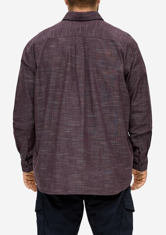 s.Oliver Men Big Sizes Regular fit Button Up Shirt in Purple