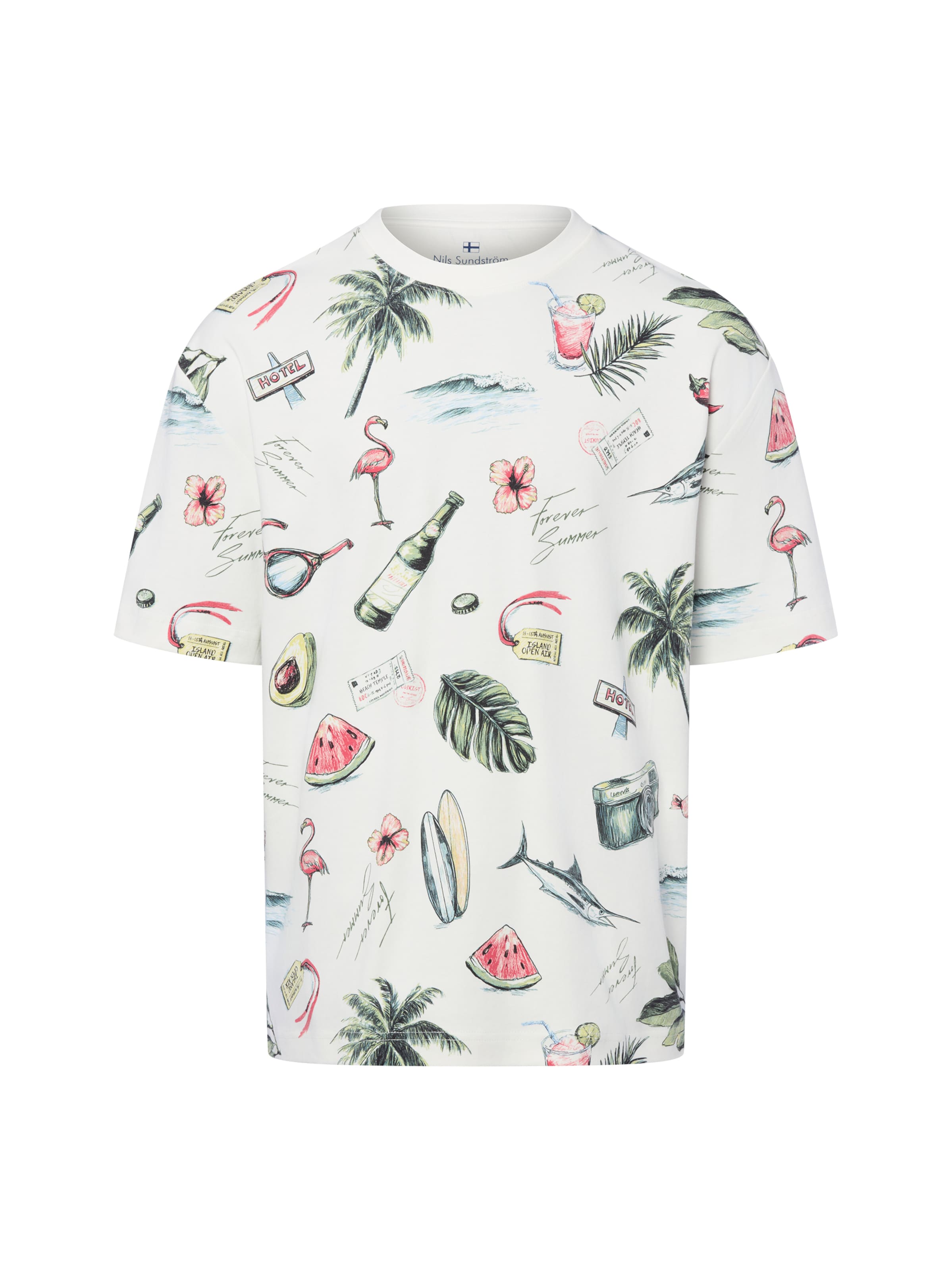 Nils Sundström T-Shirt in Weiß: Vorderseite