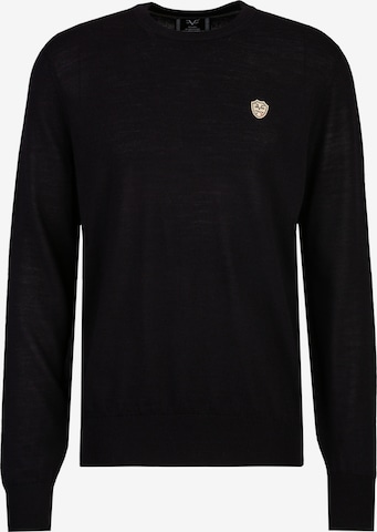 19V69 ITALIA Pullover ' Clint ' in Schwarz: Vorderseite