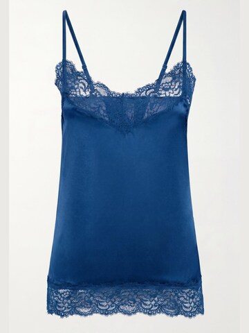 Ciocca Unterhemd 'Top Canotta Donna con Pizzo - Effetto Raso Tinta Unita'‌‌‌‌‌‌‌‌ in Blau: Vorderseite