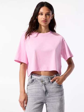 Pull&Bear Tričko - Ružová: predná strana