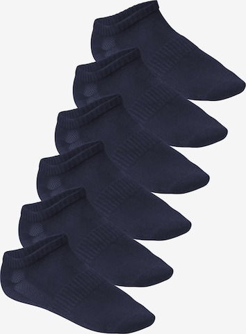 footstar Athletic Socks 'Perfect Fit' in Blue: front
