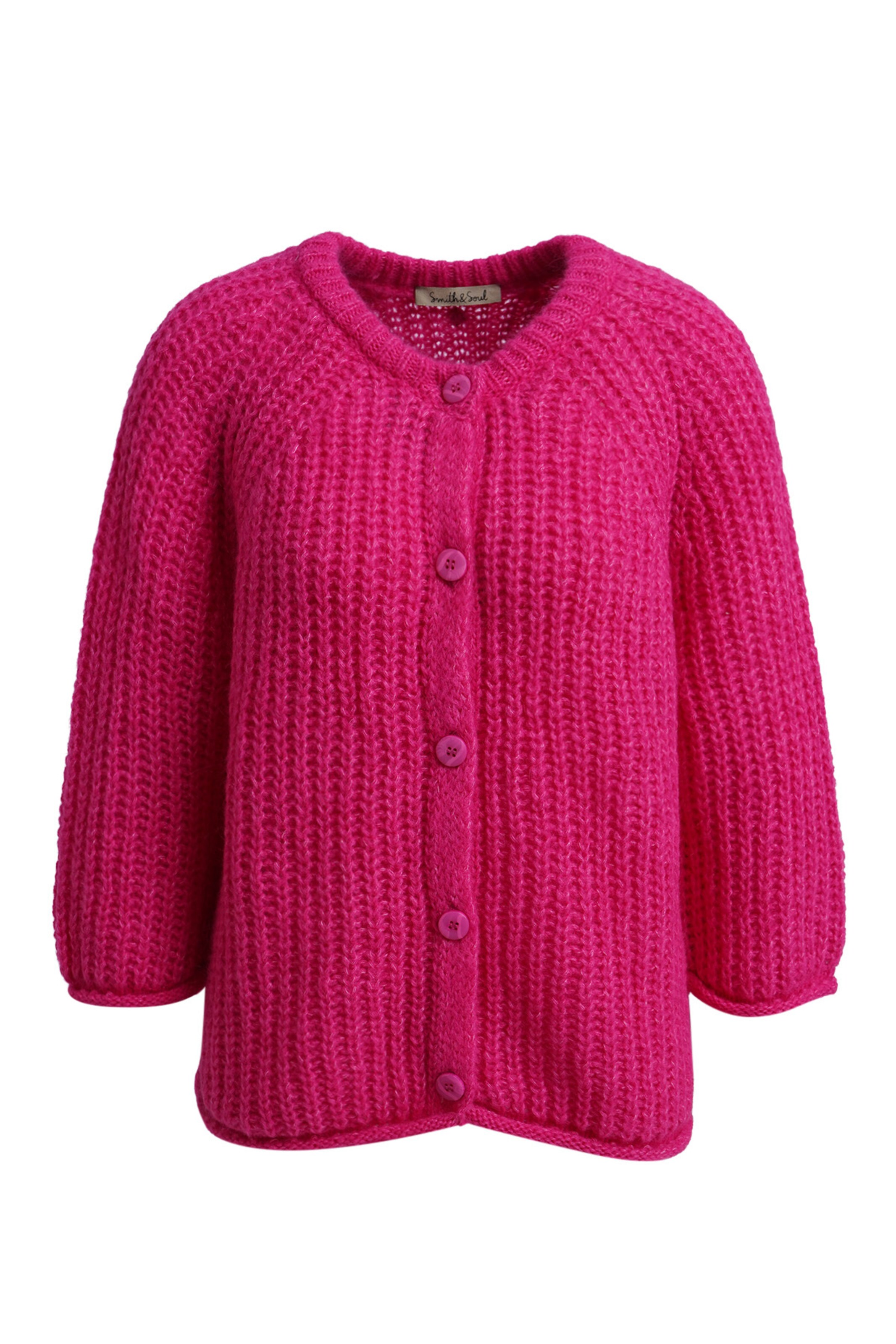 Smith&Soul Cardigan mit 3/4-Ärmeln in Rot: Vorderseite