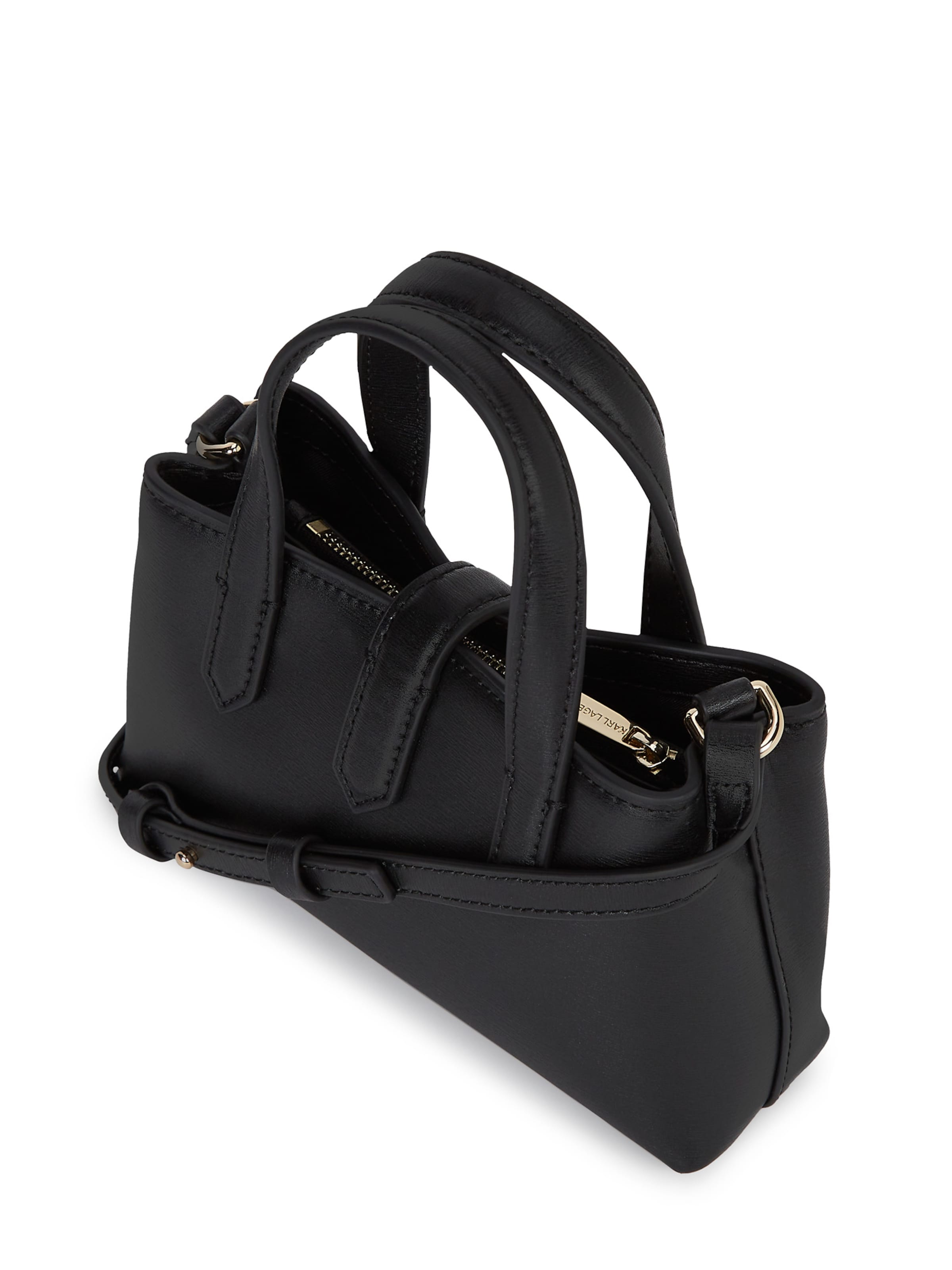 Karl Lagerfeld Válltáska ' K/Autograph Mini-Umhängetasche mit Vorhängeschloss ' - fekete