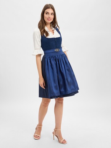 Krüger Madl Dirndl in Blau: Vorderseite
