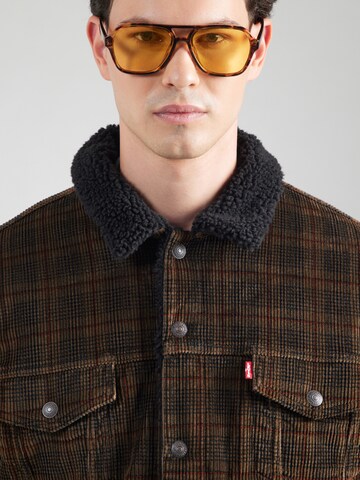 LEVI'S ® Přechodná bunda 'Relaxed Fit Sherpa Trucker Jacket' – hnědá