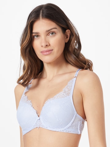 LingaDore Triangle Bra in Blue: front