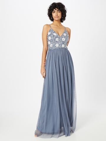 LACE & BEADSVečernja haljina 'Avon' - plava boja: prednji dio