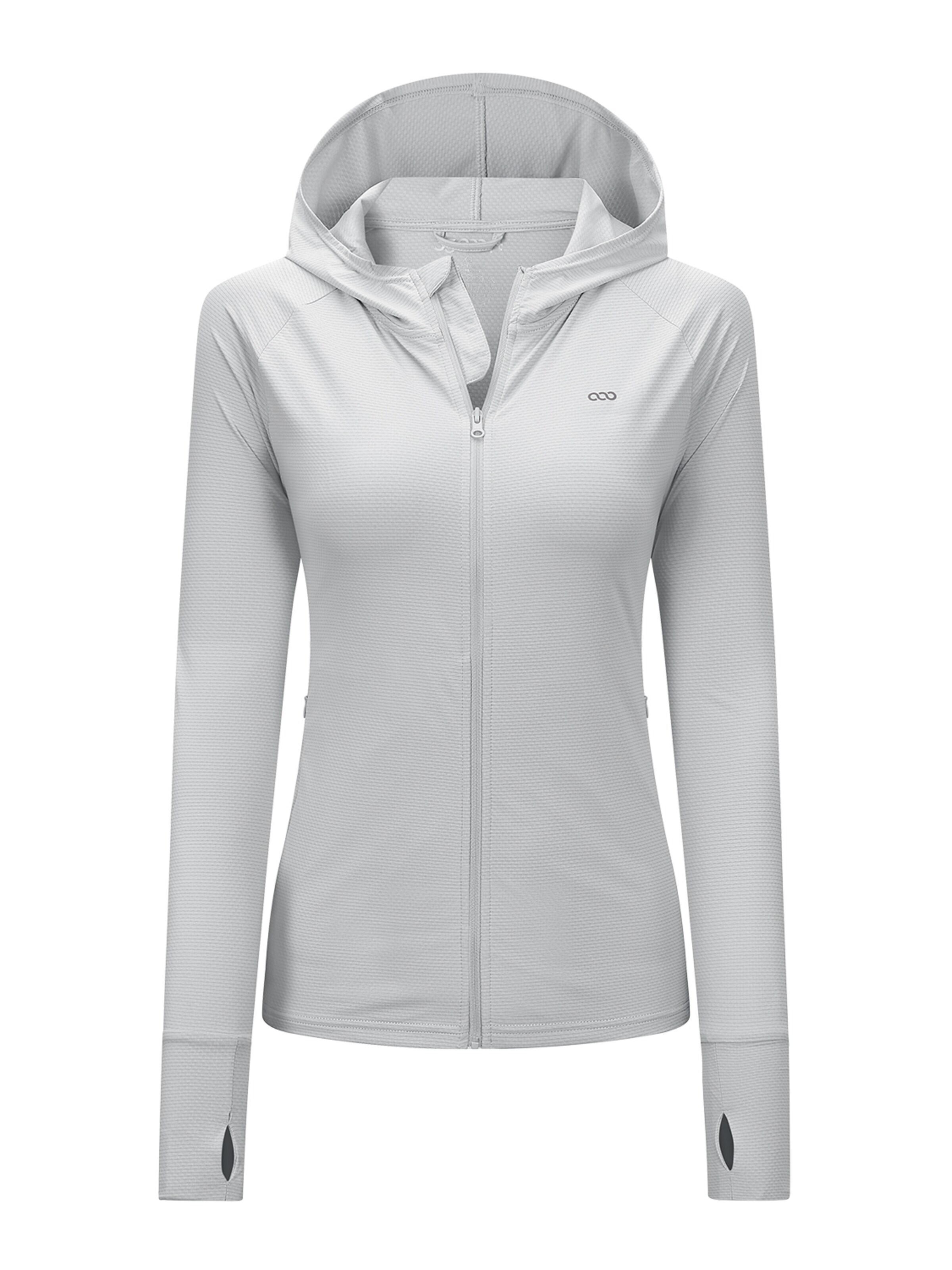 33,000ft Sportsweatshirt '33,000ft Women's Sun Protection Jacket'‌‌‌ in Silber: Vorderseite