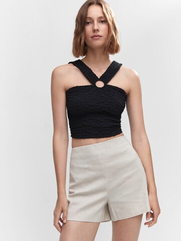 MANGO Top 'CAREY' in Schwarz: Vorderseite