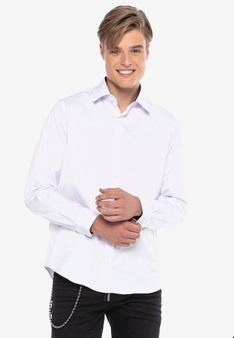 CIPO & BAXX Regular fit Overhemd in Wit: voorkant