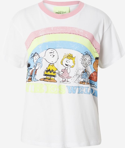 Frogbox T-Shirt 'Peanuts' in hellblau / gelb / rosa / weiß, Produktansicht