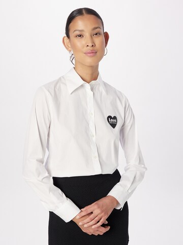 Love Moschino - Blusa en blanco: frente