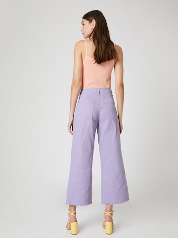 florence by mills exclusive for ABOUT YOU Wide leg Jeans 'Flourish' in Purple