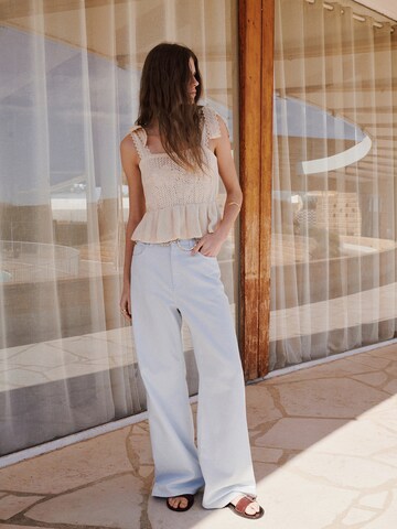 MANGO Wide Leg Jeans 'Belle' in Blau: Vorderseite